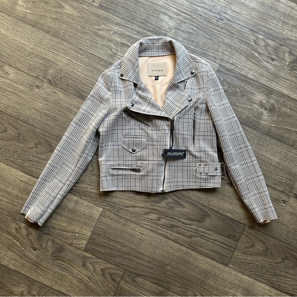 Glen Plaid Moto Jacket - Picture 4 of 7